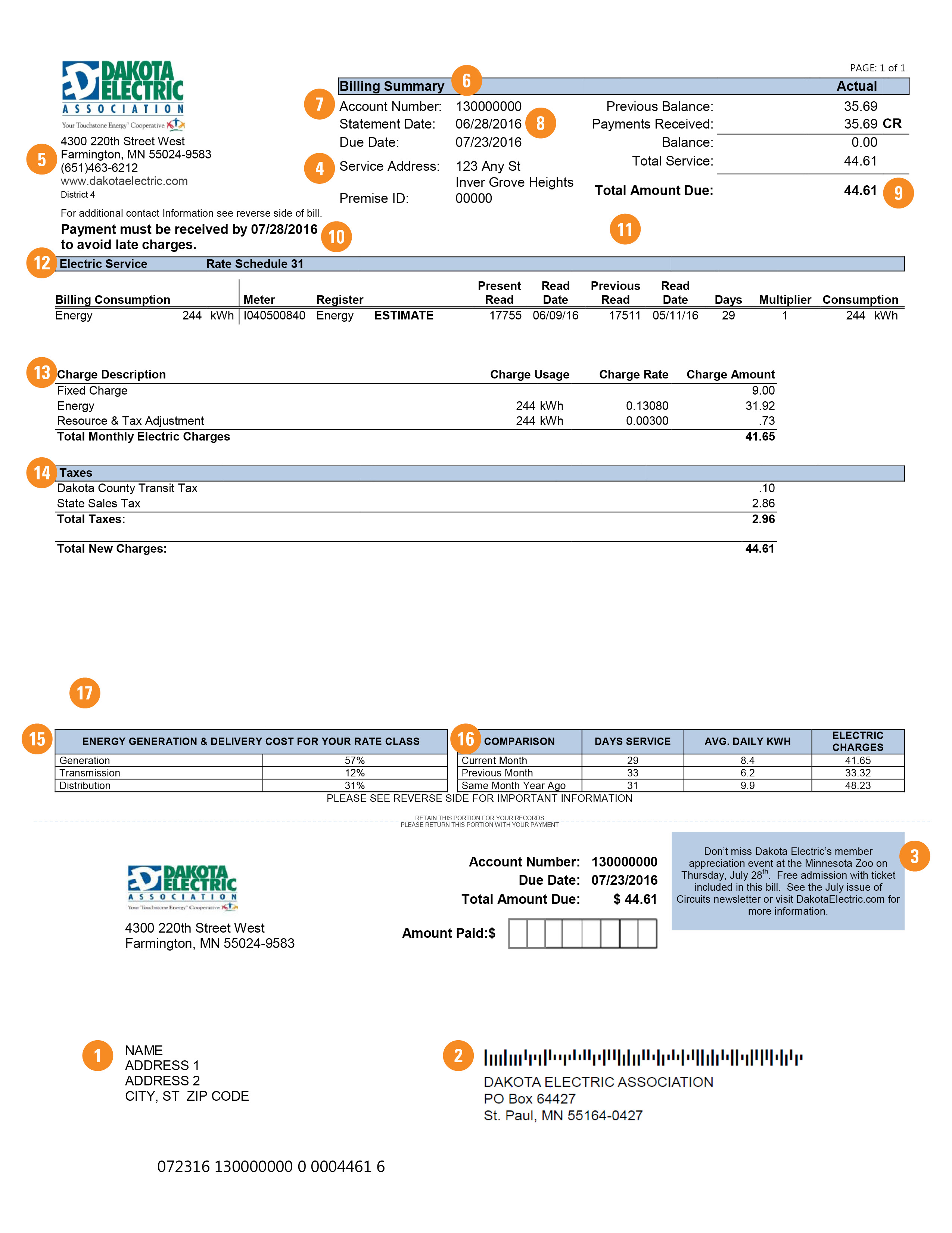 Understand Your Bill Dakota Electric Association®