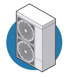 air-source heat pump illustration