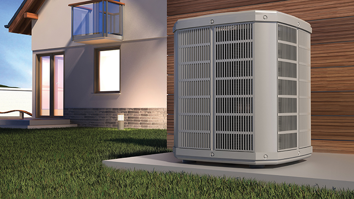 heat pump outside of home