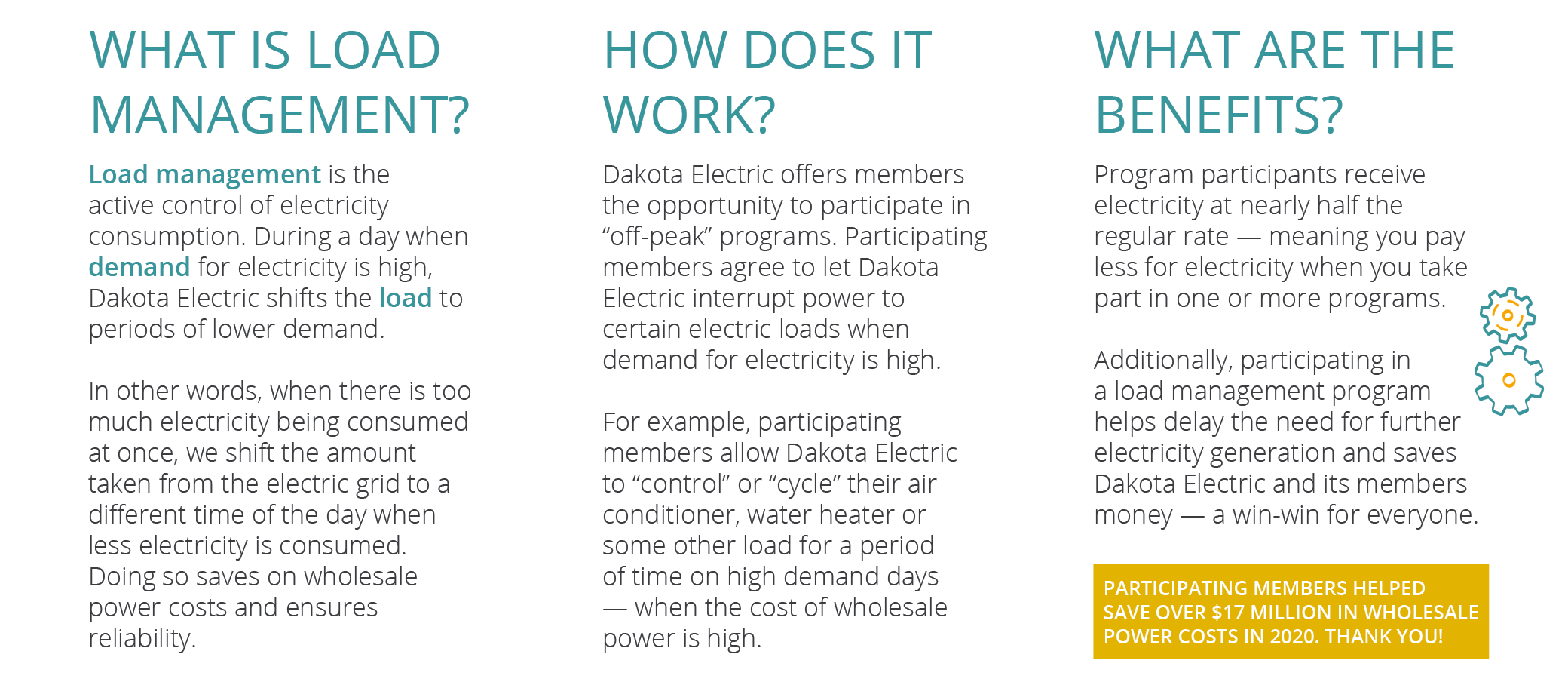 What is Load Management? Dakota Electric Association®