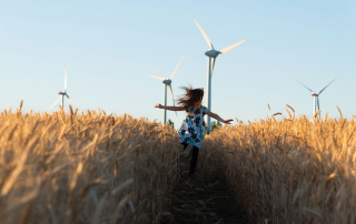 Girl In Wind Field