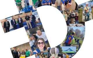 Dakota Electric Plug Logo made from pictures of staff and members